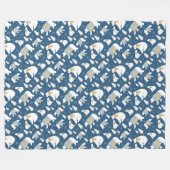 Polaire Beren en Snowflakes, vlooienmandje Fleece Deken (Voorkant (Horizontaal))