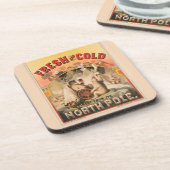 Polaire Beren genieten van Mokken van lagerbier Bier Onderzetter (Linkerzijde)