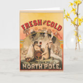 Polaire Beren genieten van Mokken van lagerbier Kaart (Gele Bloem)