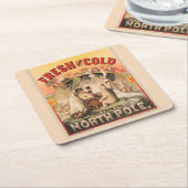 Polaire Beren genieten van Mokken van lagerbier Kartonnen Onderzetters (Schuin)