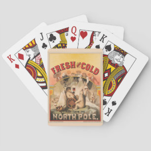 Polaire Beren genieten van Mokken van lagerbier Pokerkaarten