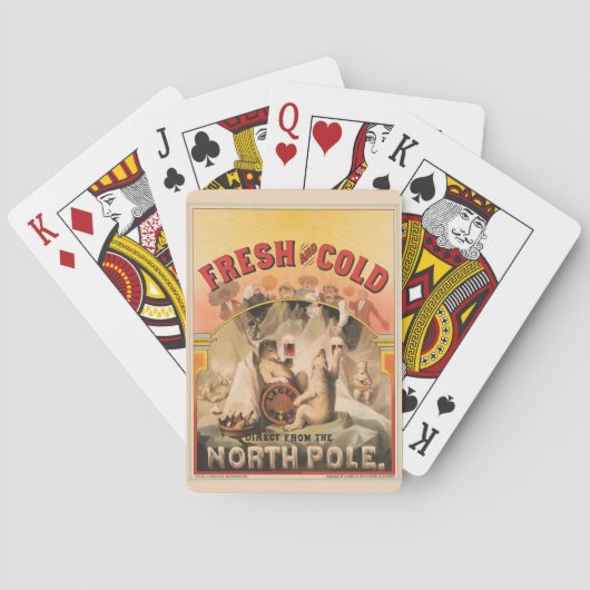 Polaire Beren genieten van Mokken van lagerbier Pokerkaarten (Achterkant)