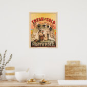 Polaire Beren genieten van Mokken van lagerbier Poster (Keuken)