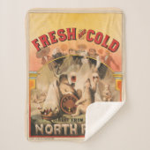 Polaire Beren genieten van Mokken van lagerbier Sherpa Deken (Voorkant)