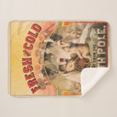 Polaire Beren genieten van Mokken van lagerbier Sherpa Deken (Voorkant (horizontaal))