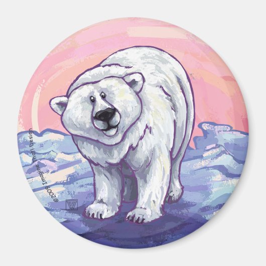 Polaire Beren Giften & Accessoires Magneet (Voorkant)