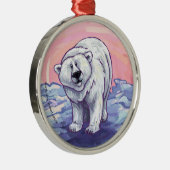 Polaire Beren Giften & Accessoires Metalen Ornament (Rechts)