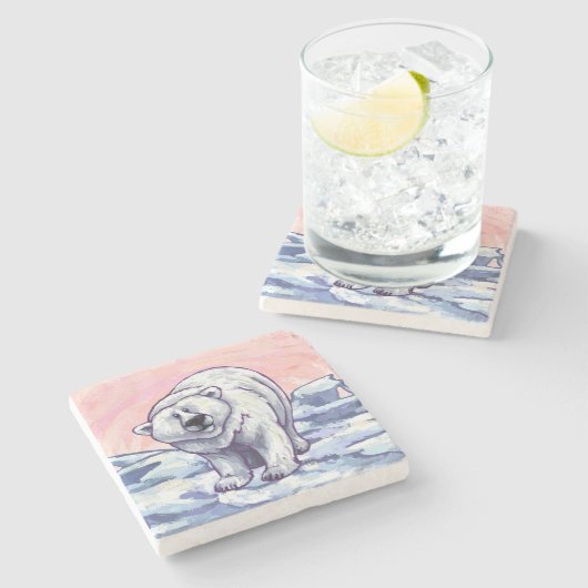 Polaire Beren Giften & Accessoires Stenen Onderzetter (Zijkant)