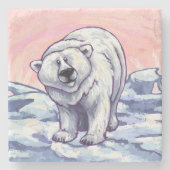 Polaire Beren Giften & Accessoires Stenen Onderzetter (Voorkant)