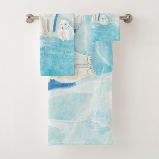 Polaire Beren Illustratie Bad Handdoek (Insitu)