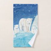 Polaire Beren Illustratie Bad Handdoek (Handdoek)