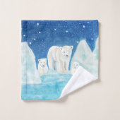 Polaire Beren Illustratie Bad Handdoek (Wasdoekje)