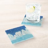 Polaire Beren Illustratie Glazen Onderzetter (Schuin)