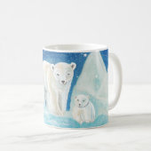 Polaire Beren Illustratie Koffiemok (Voorkant rechts)