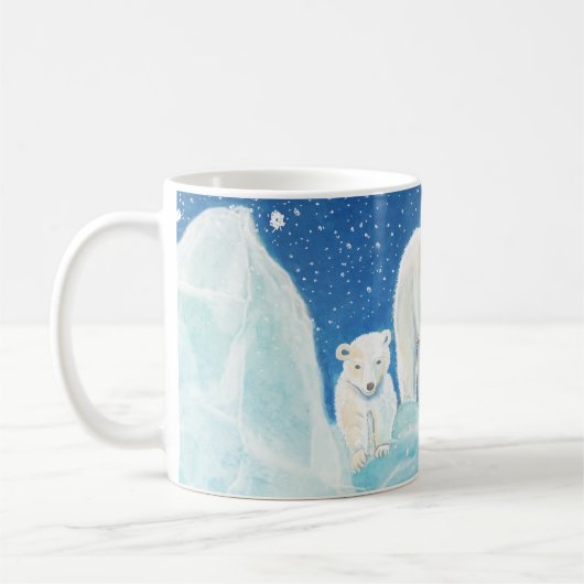 Polaire Beren Illustratie Koffiemok (Links)
