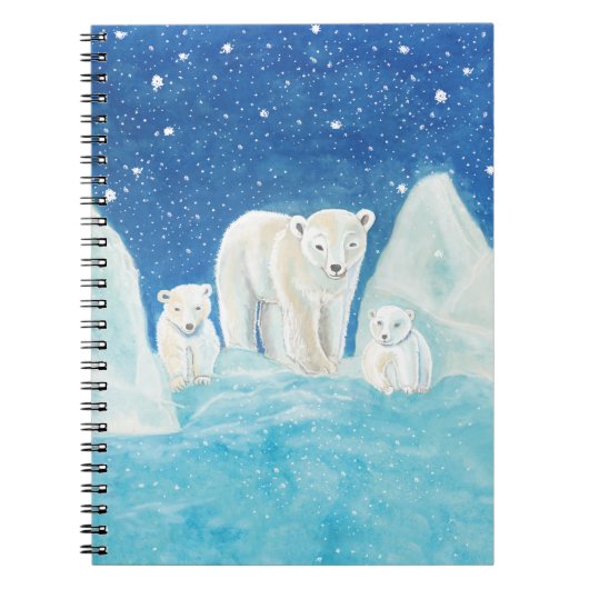 Polaire Beren Illustratie Notitieboek (Voorkant)