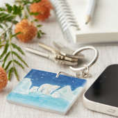 Polaire Beren Illustratie Sleutelhanger (Voorkant Rechts)