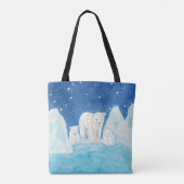 Polaire Beren Illustratie Tote Bag (Achterkant)