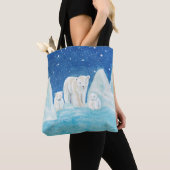 Polaire Beren Illustratie Tote Bag (Dichtbij)