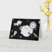 Polaire Beren in Ruimte! Kaart (Gele Bloem)