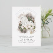 Polaire Beren Kerstmis Open House Luxe Echte Folie Folie Uitnodiging (Staand Voorkant)