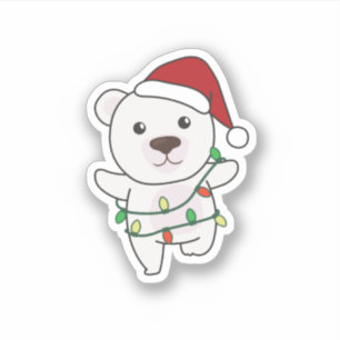 Polaire Beren kerstwinterdieren Polaire Beren Sticker