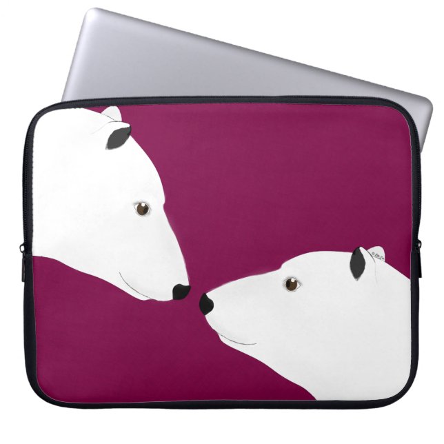 Polaire Beren laptophoes Laptop Sleeve (Voorkant)