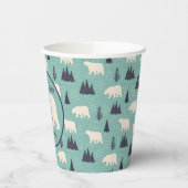 Polaire Beren met kerstfeest Papieren Bekers (Links)