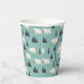 Polaire Beren met kerstfeest Papieren Bekers (Rechts)