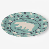 Polaire Beren met kerstfeest Papieren Bordje (Gekanteld)