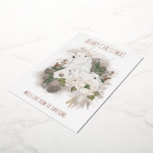 Polaire Beren met kerstnaam Luxe Real Folie Feestdagenkaart (Gedraaid)