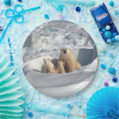 Polaire Beren Moeder poolgebied Borden in het wild Papieren Bordje (Feest)