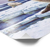 Polaire Beren op Ice Floes Art Foto Afdruk (Hoek)