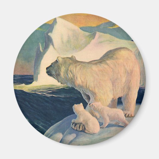  Polaire Beren op Iceberg, wilde Arctische dieren Magneet (Voorkant)