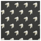 Polaire Beren op zwart Stof (Swatch)