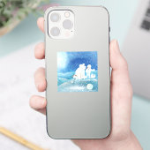 Polaire Beren, Polar Fox, Emperor pinguin en Snowm Sticker (Telefoon)