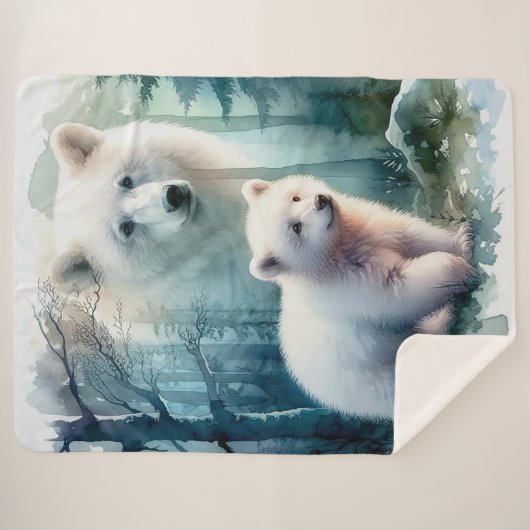 Polaire Beren Sherpa Deken (Voorkant (horizontaal))