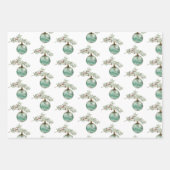 Polaire Beren, siervoorwerpen, kerst met gingham Inpakpapier Vel (Voorkant 2)