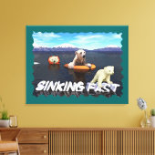 Polaire Beren - Snel zinken Canvas Afdruk (Insitu (Woonkamer))