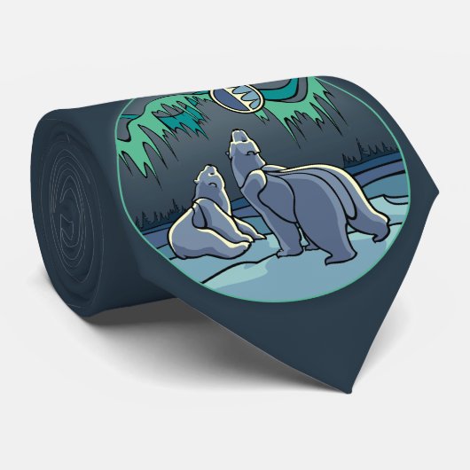 Polaire Beren Stropdassen Moeder en krab Native Ar (Opgerold)