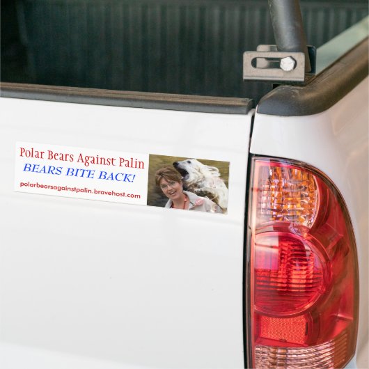 Polaire Beren tegen palin - Gepersonaliseerd Bumpersticker (Op Truck)