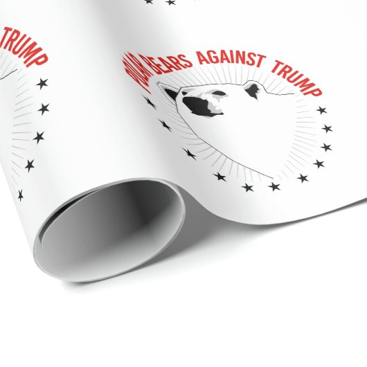 Polaire Beren tegen Trump Cadeaupapier (Rol Hoek)