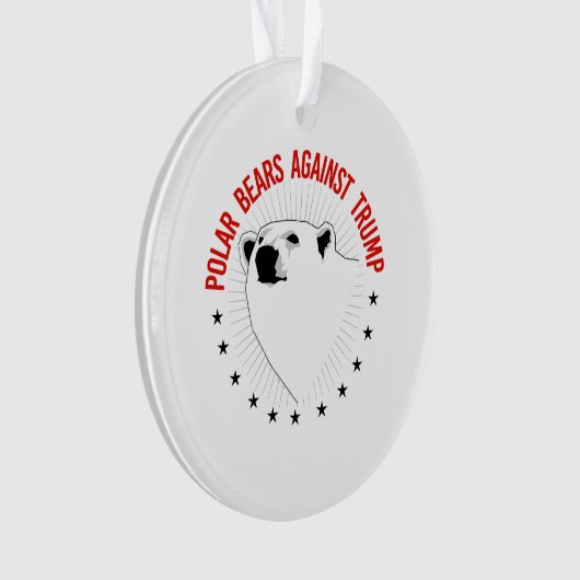 Polaire Beren tegen Trump Ornament (voorkant)