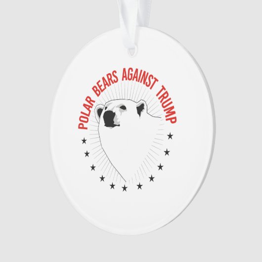 Polaire Beren tegen Trump Ornament (voorkant)