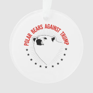 Polaire Beren tegen Trump Ornament