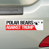Polaire Beren tegen Trump - resistentie-borstelend Bumpersticker (Op auto)