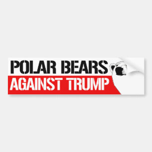 Polaire Beren tegen Trump - resistentie-borstelend Bumpersticker
