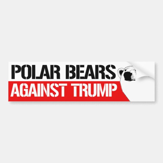 Polaire Beren tegen Trump - resistentie-borstelend Bumpersticker (Voorkant)
