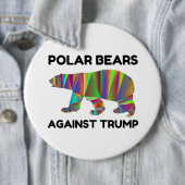 Polaire Beren tegen Trump Ronde Button 6,0 Cm (In situ)