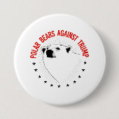 Polaire Beren tegen Trump Ronde Button 7,6 Cm (Voorkant)
